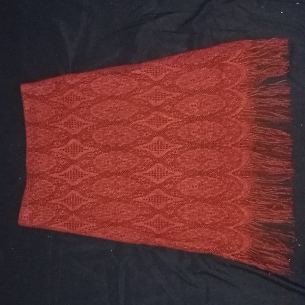 Hourglass Crimson Lace Skirt